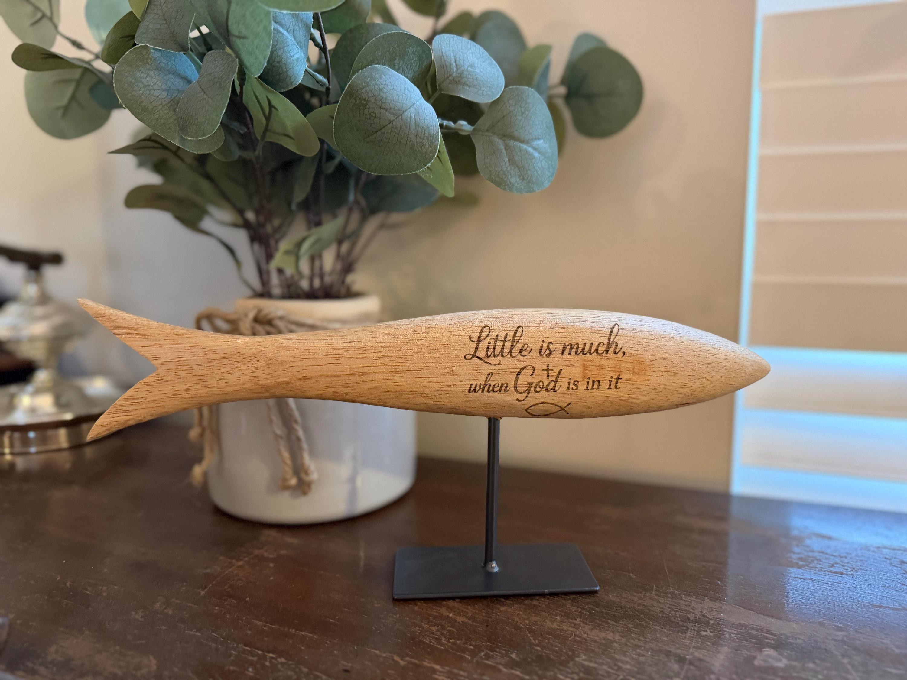 Little is Much Christian Fish Decor