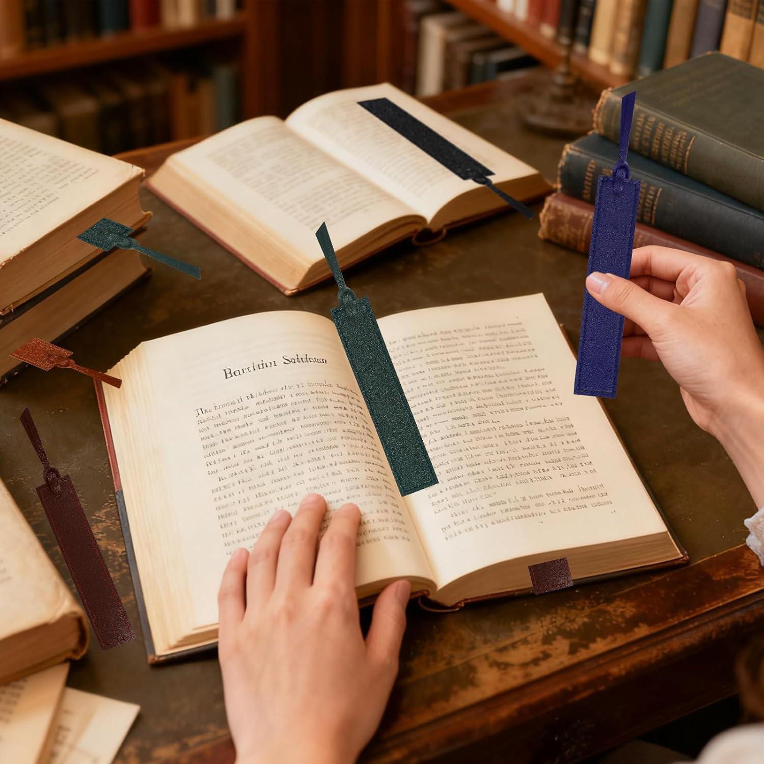 Custom Laser Engraved Leather Bookmark • Personalized Bookmark