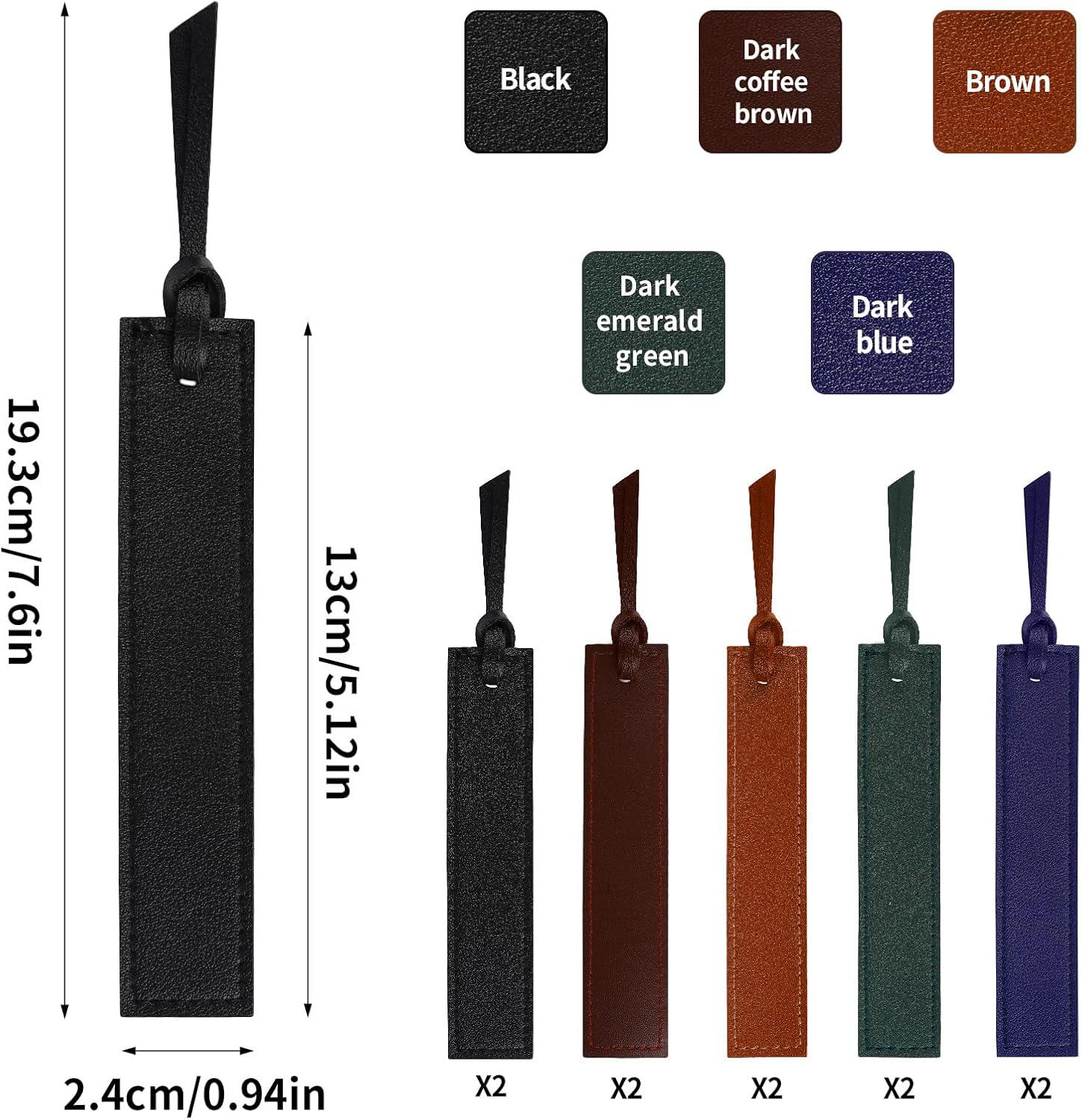 Custom Laser Engraved Leather Bookmark • Personalized Bookmark