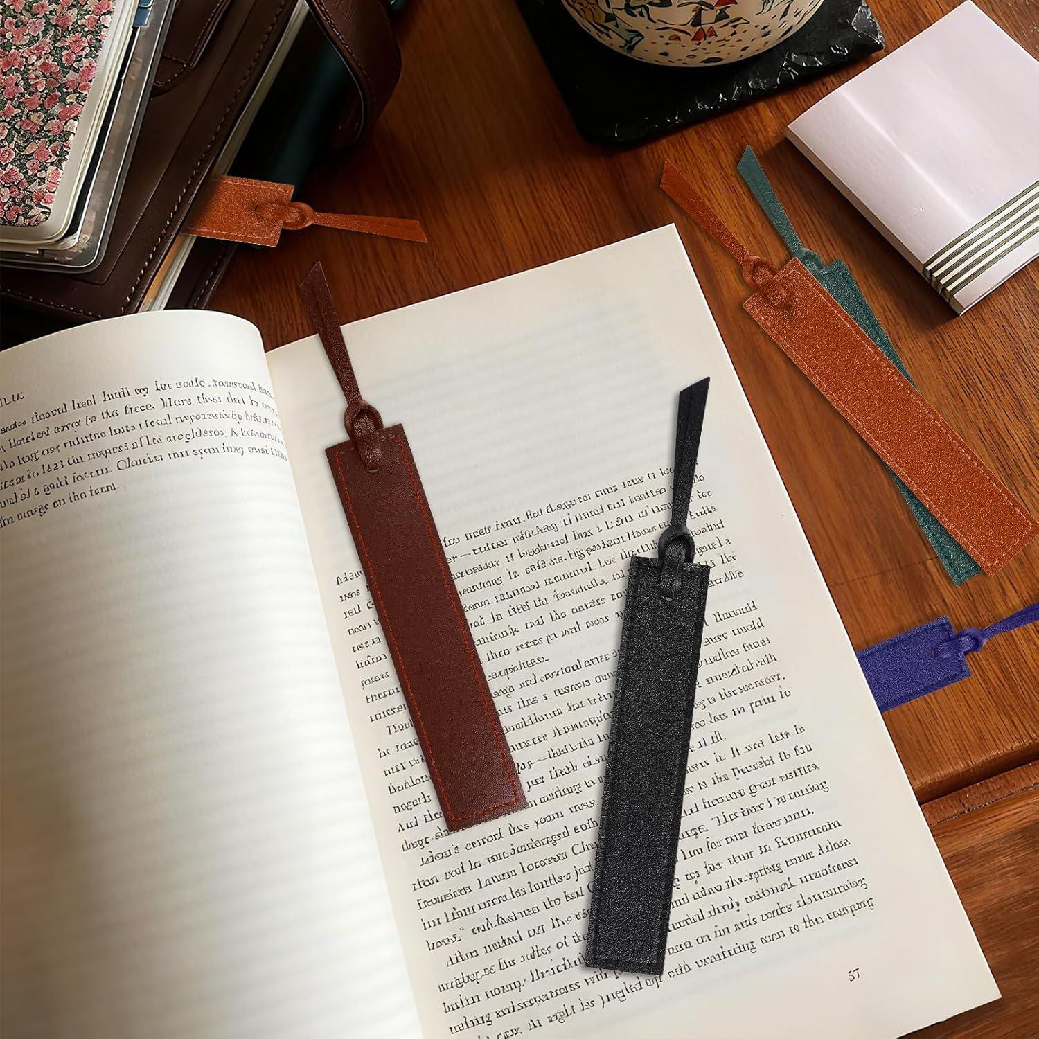 Custom Laser Engraved Leather Bookmark • Personalized Bookmark