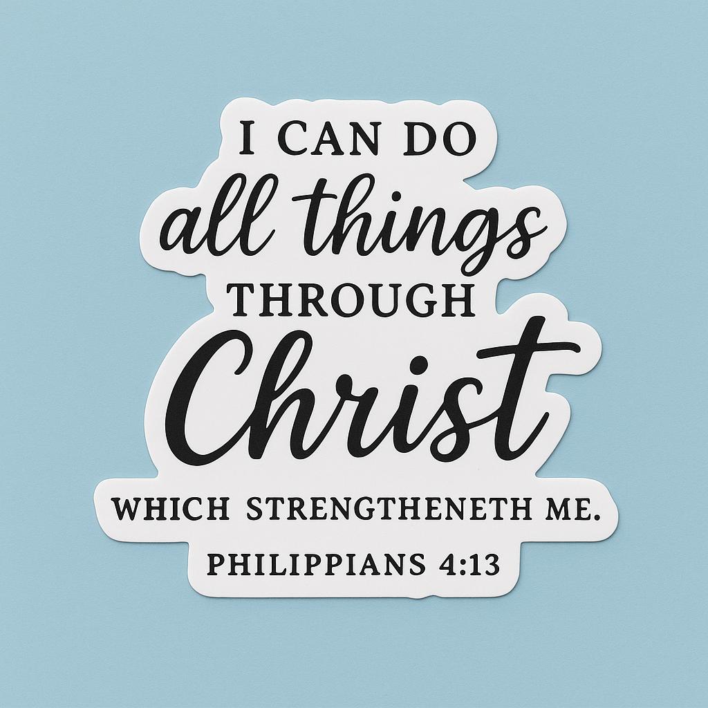 KJV Bible Verse Stickers | Die-Cut | Inspirational Christian Stickers | Waterproof Vinyl