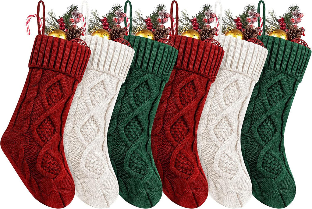 Custom Christmas Stocking with Engraved Leather Patch