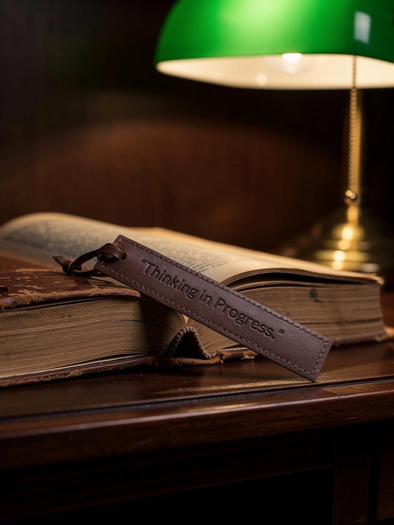 Custom Laser Engraved Leather Bookmark • Personalized Bookmark