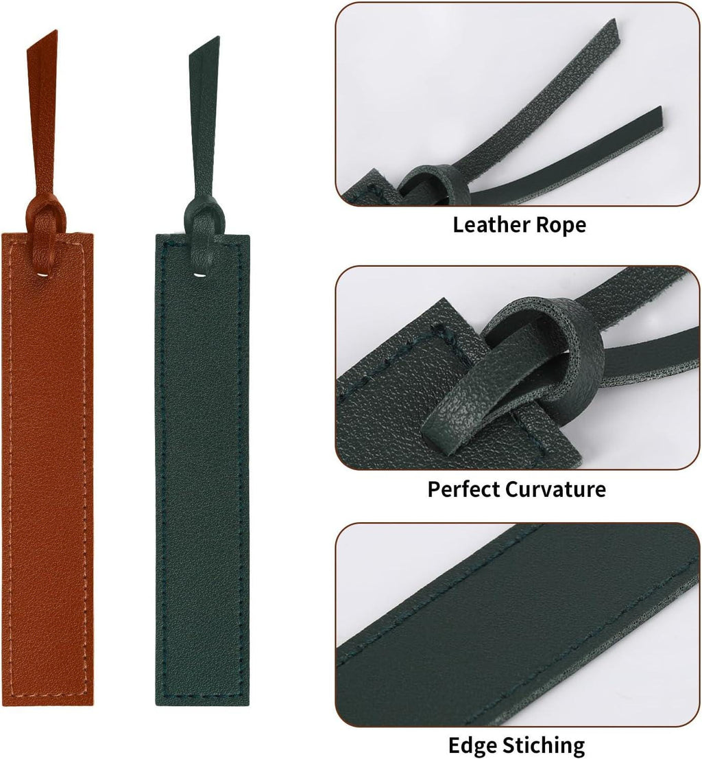 Custom Laser Engraved Leather Bookmark • Personalized Bookmark