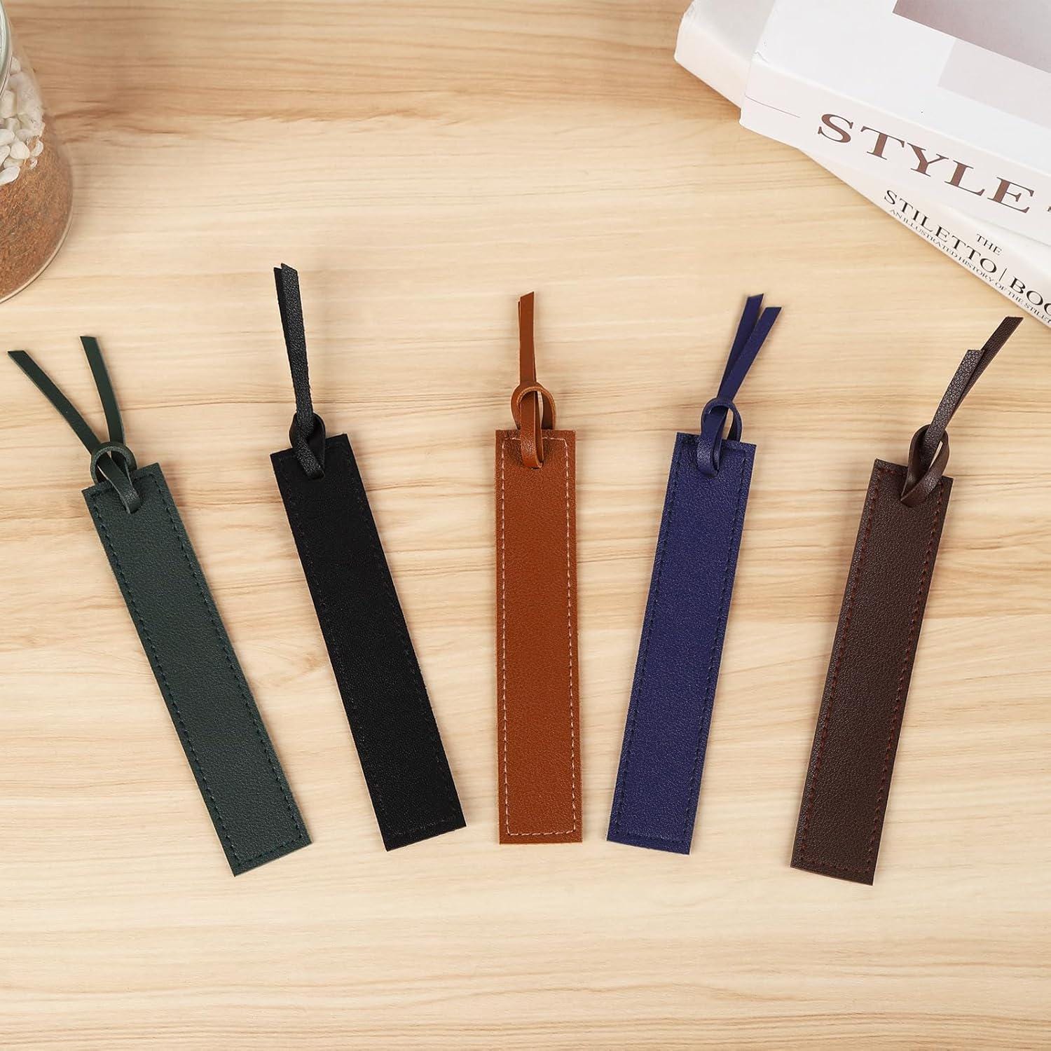 Custom Laser Engraved Leather Bookmark • Personalized Bookmark