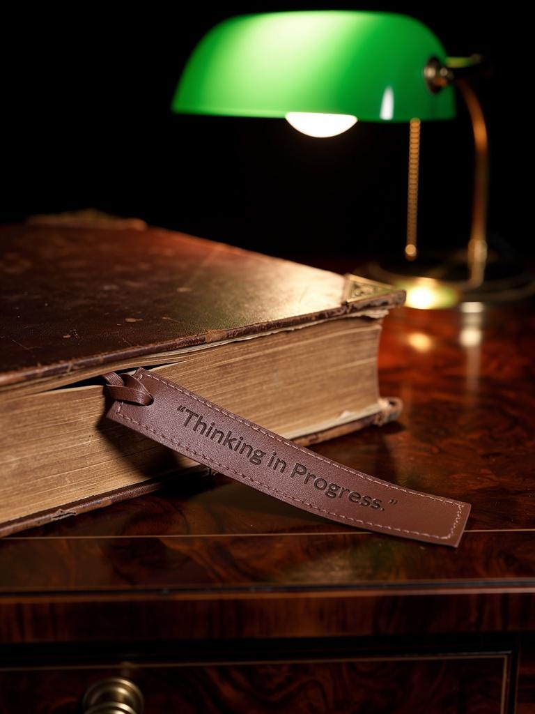 Custom Laser Engraved Leather Bookmark • Personalized Bookmark