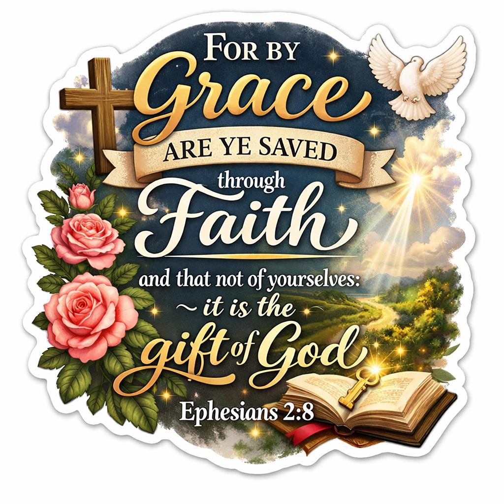 KJV Bible Verse Stickers | Die-Cut | Inspirational Christian Stickers | Waterproof Vinyl