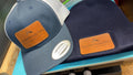 Custom Leather Patched Hats, Custom Custom Leather Patched Beanies